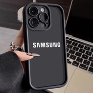 SOFTCASE MATTE BLACK MOTIF LOGO SAMSUNG M31 M33 5G M34 5G M35 5G M52 M54 5G M62 F62 S20 FE S21 FE S2