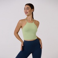 andar Halter Cropped Tank Top (with Pads)