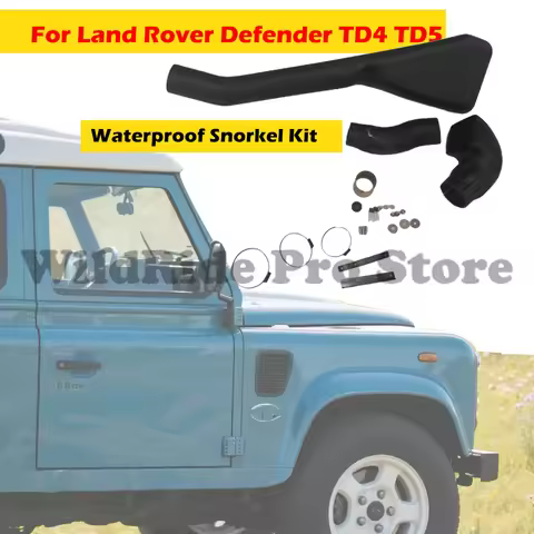 Land Rover Defender TD4 TD5 Wading Exhaust Pipe 2.5L 2.2L Diesel Waterproof Snorkel Kit Off-Road 4x4