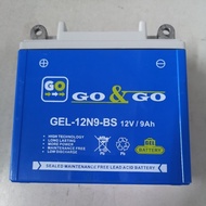 GONGO BATERI 12N9/12N9L/12N9-BS/YB9 GEL BATTERY (MODENAS JAGUH)