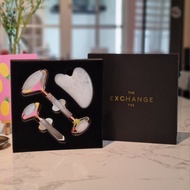 Natural Rose Quarts Gua Sha Roller Set 3pc [TRX GIFT]