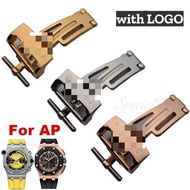For AP Watch Buckle Royal Oak Watch Strap Button Folding Buckle 18mm Rose Gold Black Silver