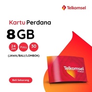 KARTU PERDANA KUOTA 9GB TELKOMSEL INTERNET MAX 4G FULL 24JAM -ROYAL