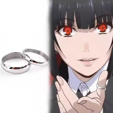 Stainless Steel Cartoon Anime Kakegurui Compulsive Gambler Cosplay Ring Props Jabami Yumeko Accessor