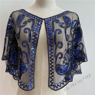 Filipiniana đính cườm sequin với khăn choàng - buổi tối Cape Bolero cho giai đoạn đám cưới
