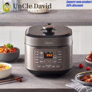 Midea Electric Pressure Cooker 5 Liter 24H Tempahan Pintar Pemasak Nasi Dapur Peralatan Memasak Elektrik Multicooker