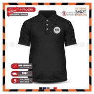 Microfiber Polo T Shirt Motorola Razr Edge Smartphone 5G Walkie Talkie Baju Kain Jersey Murah Lelaki