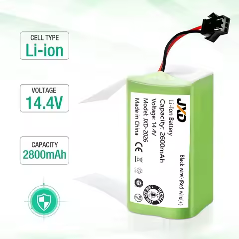 JXD 14.4V 2600mAh Li-ion Battery for Conga Excellence 990 1090 Ecovacs Deebot N79S N79 DN622 Eufy Ro