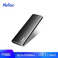 Netac Portable SSD 1TB 2TB 500GB External SSD 250GB Portable Solid State Drive USB 3.1 Gen2 Type C SSD Hard Drive for Laptop