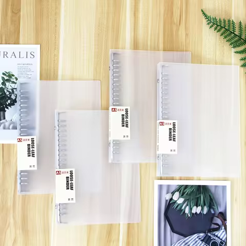 A4 transparent PP binder 1 pack, powerful binder ring for study, work, meetings and design work