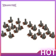【Yinahiut001】20 Pcs Guitar Small Size Pots Potentiometers for Guitar  Parts, 10 Pcs B250K & 10 Pcs A