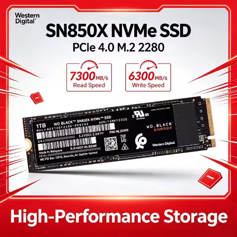 2026 New Western Digital SN850X 1TB 2TB 4TB WD_BLACK M.2 2280 NVMe PCIe Gen 4.0 SSD 7300MB/s for Gam