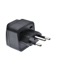 Brazil Travel Plug Adapter EU/UK/AU/CN/JP/Asia/Italy to Brazil (TypeN) 3 Prong Grounded Brazil Wall 