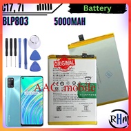แบตเตอรี่ แท้ For Realme C17 7i A53 2020 V3 Q3ig Battery Model: BLP803 5000mAh Original  รับประกัน 6