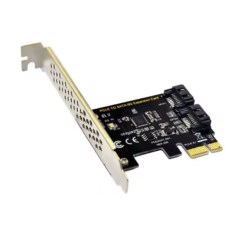 PCI-E X16 SATA 3.0 7Pin 2-Port 6G Expansion Adapter Card Boards