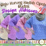 Baju Kurung Kedah Opah Budak Design Hibiscus