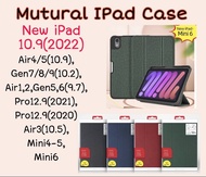 เคส ((มาแล้วiPad Gen10(2022)Mutural iPad Cover case มีช่องใส่ปากกา สำหรับ iPad 10.2 Gen7/8/9/9.7 2018/2017/10.5/Pro11/Pro 12.9(2018)/ Gen10(2022)