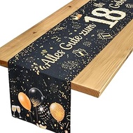 Table Runner 18th Birthday Decoration 18th Birthday Girl Boy Black Gold Table Decoration Birthday fo