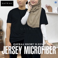 𝐐𝐚𝐲𝐫𝐚𝐚 (𝗣1) Jersey Microfiber Plain 𝗦𝗵𝗼𝗿𝘁 𝗦𝗹𝗲𝗲𝘃𝗲 T-Shirt Unisex / Size : S-5XL / Jersi Kosong /Sport