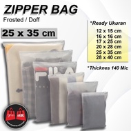 Zipper Storage Bag Frosted Organizer Bag /Travel Pouch Satuan-25x35cm