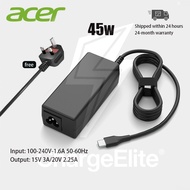 ACER 45W USB C AC Charger for Acer Aspire Lite 14 16 Swift/Spin 7 5 3 1 Chromebook R13 11 15 Spin 51