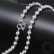 HILARY JEWELRY Original 純銀項鏈 Korean Man Simple Sterling Men Leher 925 Rantai Accessories Perak For Pearl Chain Pendant Silver Necklace Lelaki N20