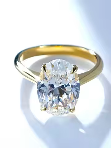 3ct 8x11MM Oval Moissanite Wedding Ring for Women Super Flash Engagement Anniversary Jewelry S925 Si