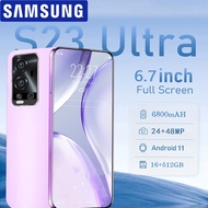 โทรศัพท์ SUMSANG S23 Ultra 5G โทรศัพท์ถูกๆ โทรศัพท์มือ มือถือจอใหญ่ 6.7นิ้ว (Ram16G + Rom512G) โทรคัพท์มือถือ เต็มหน้าจอ ปลดล็อคลายนิ้วมือ สมาร์ทโฟนหน่วยความจำ มือถือของแท้ รองรับ2ซิม เล่นเกมส์ ดูหนัง ถ่ายรูป แถมฟรีอุปกรณ์ครบชุด