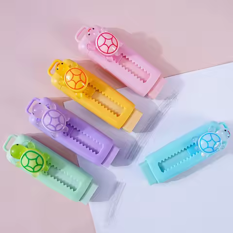 Cute little turtle push-pull eraser creative cartoon student 4B eraser clean and less crumbs push er