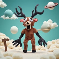 99 nights in the forest toy 99Nights Horror Video Game Plush Toy - Creeper Reindeer Stuffed Animal D