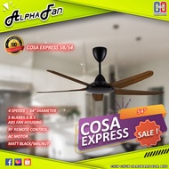 ALPHA COSA 54" XPRESS 5B/54 5 BLADE 4 SPEED CEILING FAN WITH REMOTE CONTROL