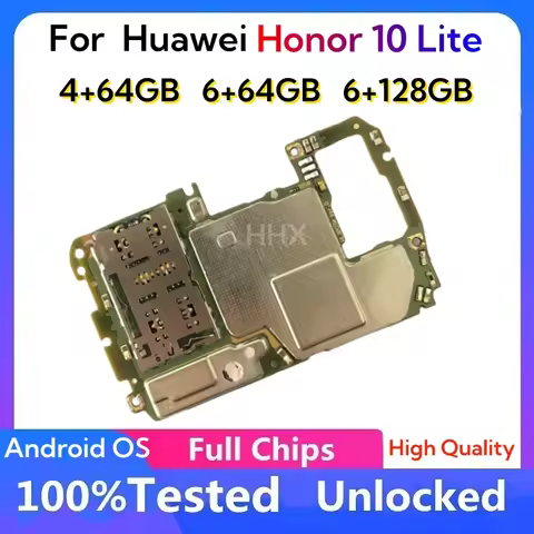 For Huawei Honor 10 Lite Motherboard Android OS Installed EMUI System Good Working Clean Mainboard L