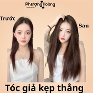 Super Natural Straight Clip-in Hair – 45/60cm Long, Smooth Like Real Hair, Easy to Clip, Easy to Bea