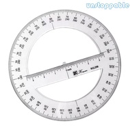 Un* 25cm Round Protractor Ruler Plastic Math Measuring Tool Full Center Angle Protractor Math Protra