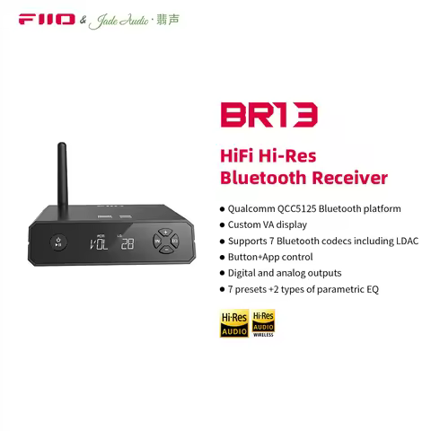 FiiO/JadeAudio BR13 Bluetooth 5.1 Stereo Audio Receiver Amplifier USB DAC support LDAC/aptX Low Late