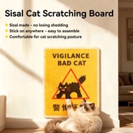 Warning Sign Cat Scratch Board Sisal Vertical Wall-Sticking Alert Sign Cat Scratch Pad Wear-Resistan