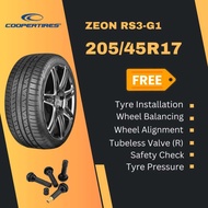 NEW TYRE 205/45R17 ZEON RS3-G1 COOPERTIRES (WITH INSTALLATION)