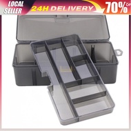 "Dual Layer Lure Box Multifunctional Fishing Mancing Hooks Bait Box Durable Plastic Fishing Tackle B