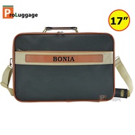 ProLuggage กระเป๋าสะพายไหล่ BONIA กระเป๋าถือ กระเป๋าใส่เอกสาร กระเป๋าทรงแมสเซนเจอร์ ขนาด 17 นิ้ว รุ่น 4621-17