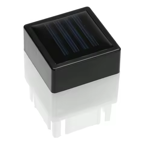 Solar Pillar Post Fence Lamp Waterproof Outdoor Garden LED Post Head Light Warm White Outdoor Lighti