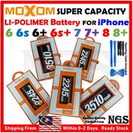 100% Original MOXOM Super High Capacity Battery For iPhone 6 6s 6+ 6s+ 7 7+ 8 8+ with Opening Tools