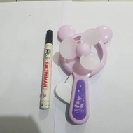 UNGU Kids Toys Purple mickey fan Manual fan mini fan fan