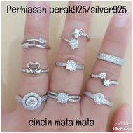 925 SILVER RING WHITE GOLD PLATED SILVER925 CCGB