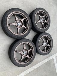 售 日本製 五次元  鋁圈尺寸：17吋 鋁圈孔距：［4/100］ 鋁圈規格：7J（ET42） 輪胎規格 : 205/45
