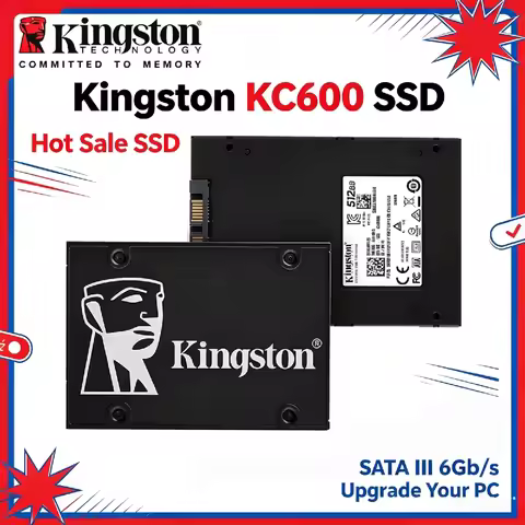 Brand+ 2026 Kingston KC600 256GB 512GB 1TB 2TB SATA SSD 2.5 Inch Internal Solid State Drive High Spe