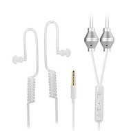 3.5mm Plug Air Tube Anti-Radiation Earphone 2 Air Acoustic Tube Stereo Headset Wired Earphone for iP