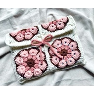 (READ DESCRIPTION) Custom Crochet Book Sleeve Cover Novel Holy Quran Islamic Flower