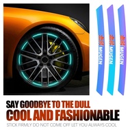 ❉10pcs For MUGEN Honda Civic Bonda Car Tire Hub Reflective Strips Stickers Bike Motorcycle Wheel ۞❃