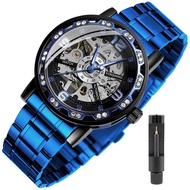 Transparent Fashion Diamond Luminous Gear Movement Royal Design Men Top Brand Luxury Male Mechanical