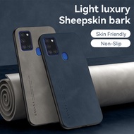 Case Samsung A21S Casing Luxury Sheep Leather Cover For Samsung Galaxy A21S Phone Case